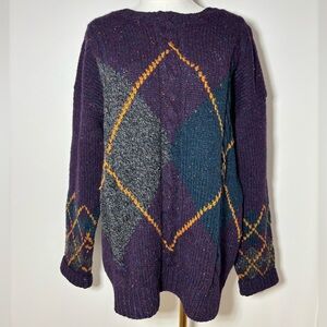 American Eagle Outfitters Vintage Argyle Knit Sweater